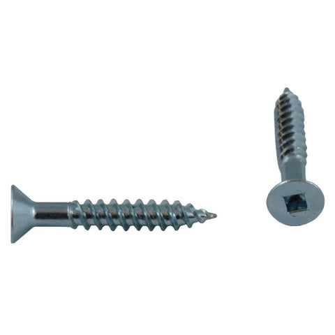 10 Pack #10 x 1-1/4" Flat Head Socket Zinc Plated Wood Screws