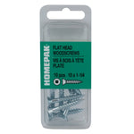 10 Pack #10 x 1-1/4" Flat Head Socket Zinc Plated Wood Screws