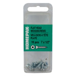 10 Pack #7 x 1/2" Flat Head Socket Zinc Plated Wood Screws