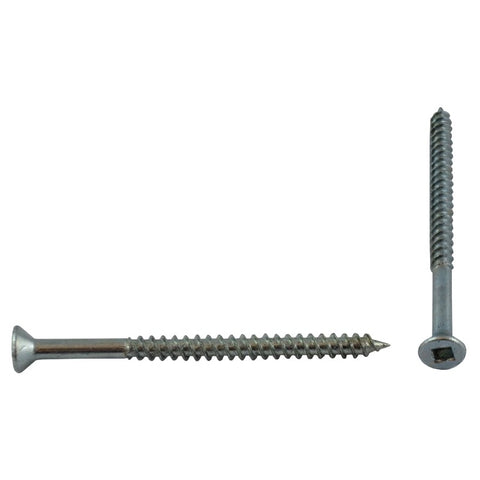 10 Pack #6 x 2" Flat Head Socket Zinc Plated Wood Screws