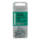 10 Pack #8 x 3/4" Zinc Plated Round Head Socket Wood Screws