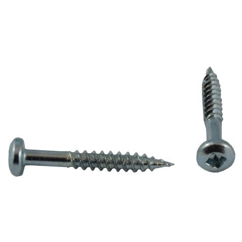 10 Pack #8 x 1-1/4" Zinc Plated Round Head Socket Wood Screws