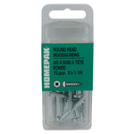 10 Pack #8 x 1-1/4" Zinc Plated Round Head Socket Wood Screws