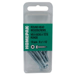 10 Pack #8 x 1-1/2" Zinc Plated Round Head Socket Wood Screws