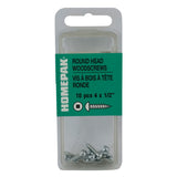 10 Pack #4 x 1/2" Zinc Plated Round Head Socket Wood Screws