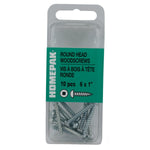 10 Pack #6 x 1" Zinc Plated Round Head Socket Wood Screws