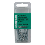 10 Pack #6 x 1-1/4" Zinc Plated Round Head Socket Wood Screws
