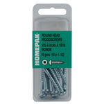 10 Pack #10 x 1-1/2" Zinc Plated Round Head Socket Wood Screws