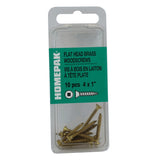 10 Pack #4 x 1" Flat Head Socket Brass Wood Screws