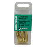 10 Pack #6 x 1-1/4" Flat Head Socket Brass Wood Screws