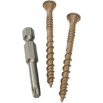 100 Pack #10 2-1/2" High Performance Tan Deck Screws