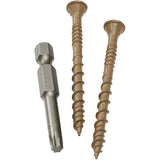 100 Pack #10 2-1/2" High Performance Tan Deck Screws