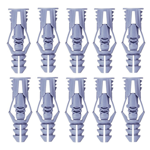 10 Pack #10 Plastic Anchors, with Screws and Bit