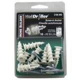 10 Pack #8L Nylon Walldriller Anchors, with Screws