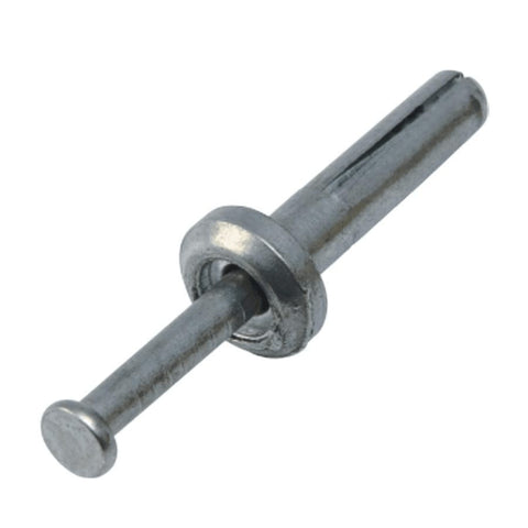15 Pack 1/4" x 1-1/4" Metal Nail-In Anchors