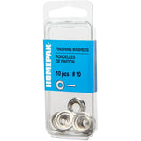 10 Pack #10 Nickel-Plated Steel Finish Washers