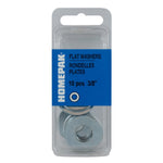 10 Pack 3/8" Zinc Plated Flat Washers