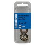 10 Pack 1/4" Nickel-Plated Steel Finish Washers