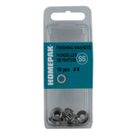 10 Pack #6 18.8 Stainless Steel Finish Washers