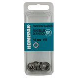 10 Pack #8 18.8 Stainless Steel Finish Washers