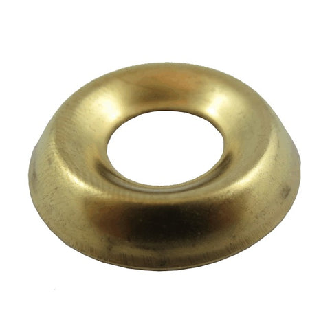 10 Pack 1/4" Plain Brass Finish Washers