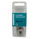10 Pack 3/8" 18.8 Stainless Steel Flat Washers
