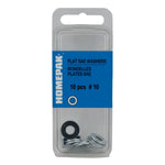 10 Pack #10 Zinc Plated SAE Flat Washers