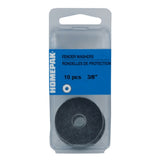 10 Pack 3/8" x 1-1/2" Zinc Plated Fender Washers