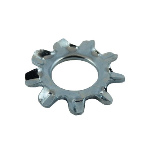 10 Pack #8 Zinc Plated External Tooth Lock Washers