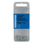 10 Pack 1/4" Zinc Plated External Tooth Lock Washers