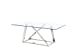 F3 FURNITURE FASHION FORWARD 6874-30 Glass Top Rectangular Coffee Table, Clear