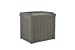 Suncast Small SS601ST 22 Gallon Resin Deck Storage Box with Seat, Stoney