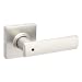 Weiser Breton Square Rose Privacy Locking Door Handle, Bedroom and Bathroom Lever - Satin Nickel