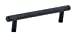 Richelieu Hardware - BP205128900 - Contemporary Metal Pull - 205-5 1/32 in (128 mm) - Matte Black Finish