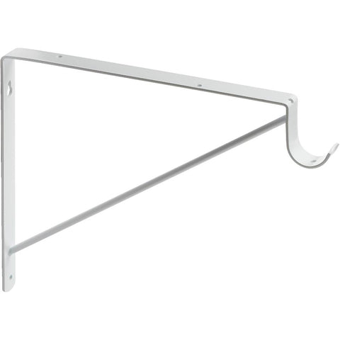 10" x 11" White Shelf and Rod Bracket