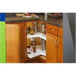 Knape & Vogt 32 in. H W x 28 in. D 2-Shelf Kidney Shaped Lazy Susan Cabinet Organizer