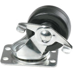 Shepherd Hardware 9509 2-Inch Rubber Swivel Plate Caster with Side Brake, 90-lb Load Capacity