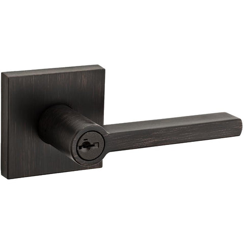 Weiser Halifax Entry Lever Featuring SmartKey, Exterior Door Handle, Venetian Bronze (9SENL5350-012)