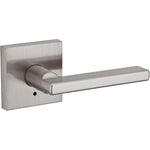 Weiser Halifax Lever for Bedroom/Bathroom, Interior Door Handle with Privacy Lock, Satin Nickel (9SPVL3310-012)