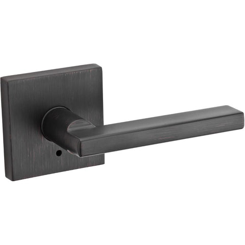 Weiser Halifax Lever for Bedroom/Bathroom, Interior Door Handle with Privacy Lock, Venetian Bronze (9SPVL3310-011)