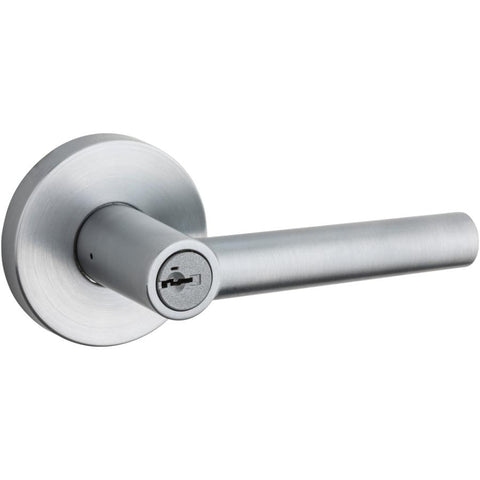 Weiser Milan Entry Lever Featuring SmartKey, Exterior Door Handle, Satin Chrome (9SENL5350-016)