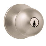 Weiser Regina Entry Knob, Exterior Door Knob with Key, Satin Nickel (9SK50000-019)