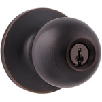 Weiser Regina Entry Knob, Exterior Door Knob with Key, Venetian Bronze (9SK50000-020)