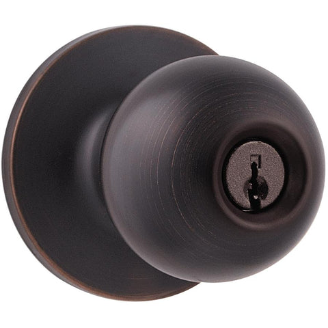 Weiser Regina Entry Knob, Exterior Door Knob with Key, Venetian Bronze (9SK50000-020)