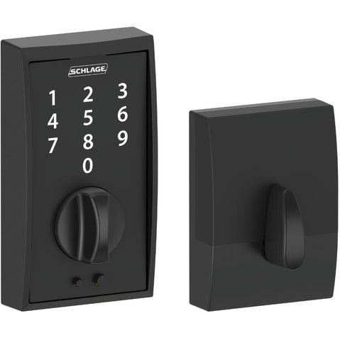 Matte Black Century Electronic Deadbolt Lock