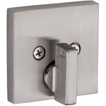 Weiser Downtown Contemporary Square Deadbolt Featuring SmartKey, Exterior Door Lock, Satin Nickel (9GD14710-009)