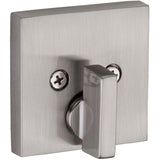 Weiser Downtown Contemporary Square Deadbolt Featuring SmartKey, Exterior Door Lock, Satin Nickel (9GD14710-009)