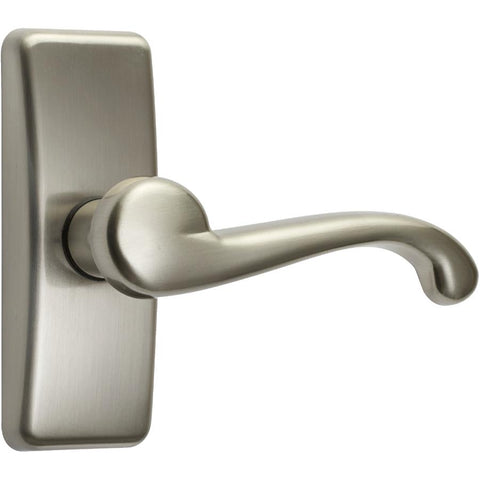 Ideal Security GL Door Lever for Storm and Screen Doors, Satin Nickel (2-Piece Set)