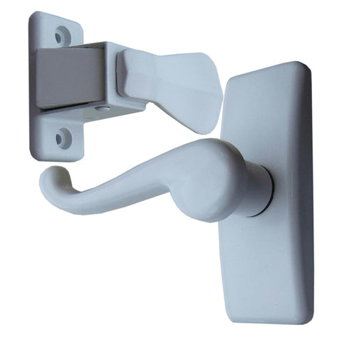 Ideal Security GL Door Lever for Storm and Screen Doors, White (2-Piece Set)