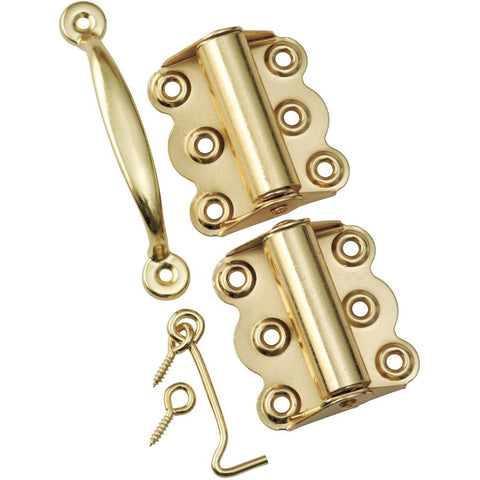 Ideal Security Inc. SK922 Screen Door Hardware Set, Brass